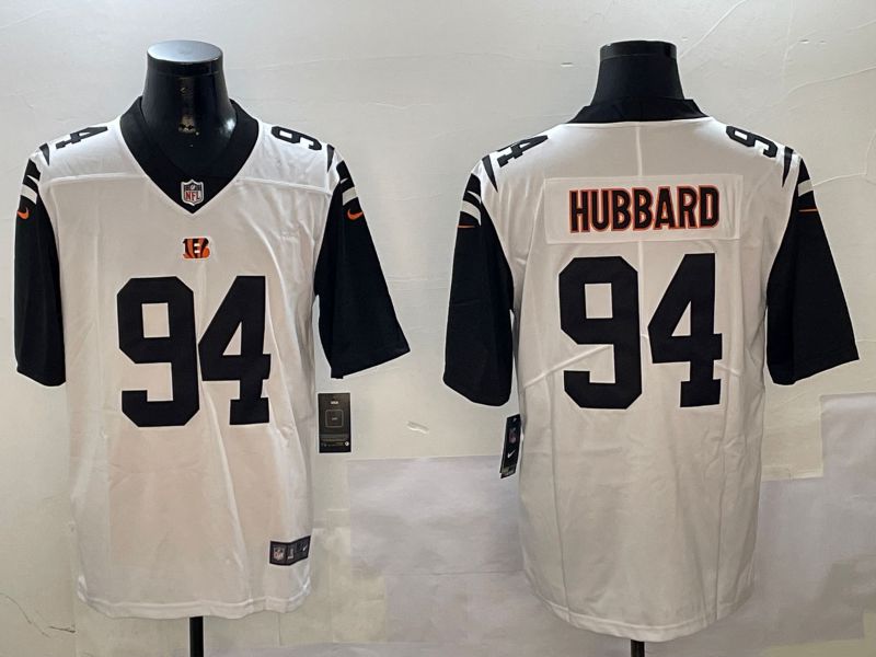 Men Cincinnati Bengals #94 Hubbard White Second generation 2024 Nike Limited NFL Jersey style 1